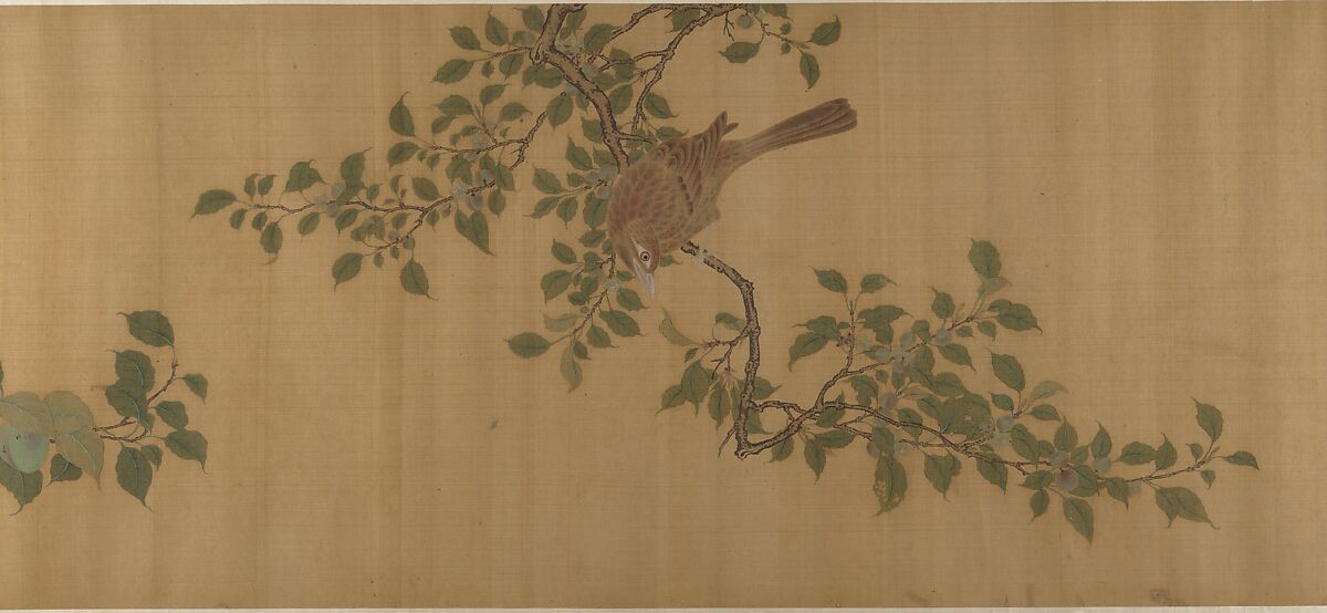 Birds on Branches, Unidentified artist  , 15th to 17th century, Handscroll; ink and color on silk, China