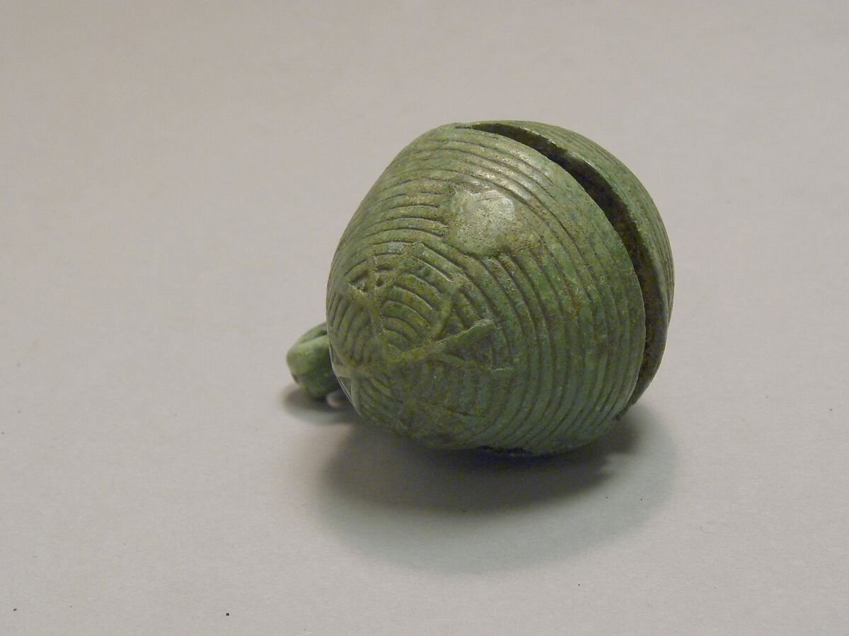 Split Ball with Striated Surface and Star Motifs, Bronze, Indonesia