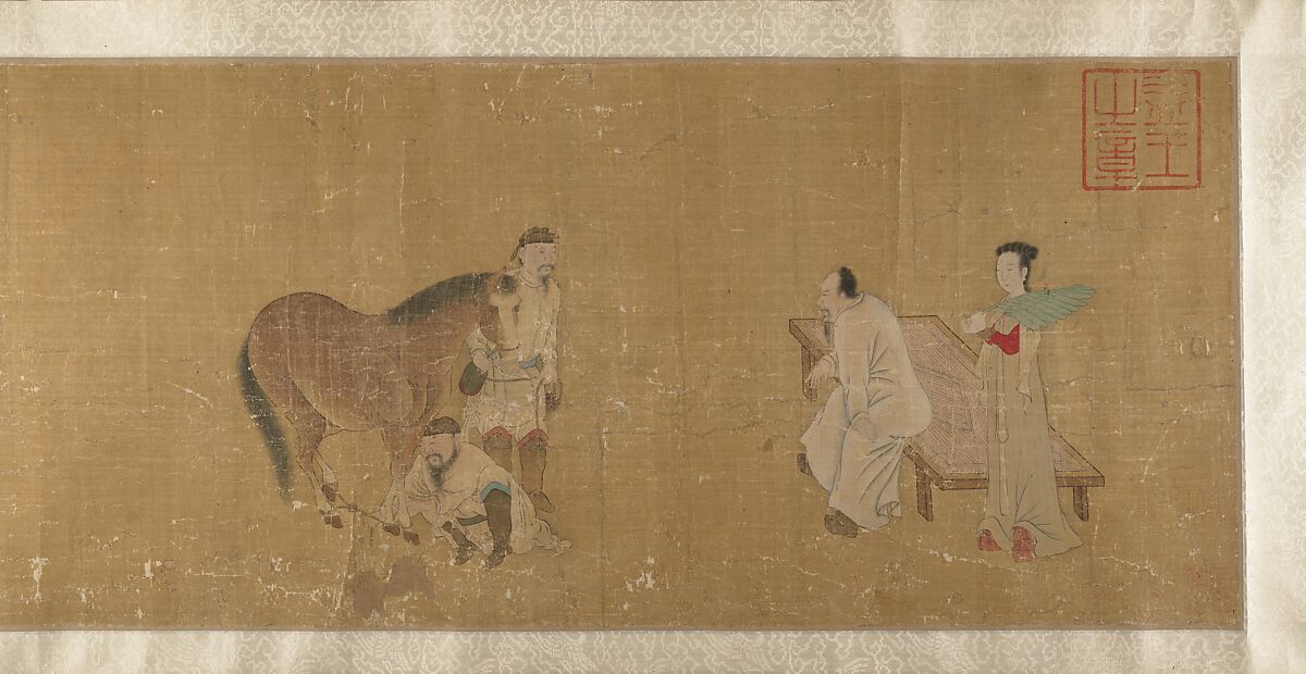 Judging a Horse, Unidentified artist, Handscroll; ink and color on silk, China