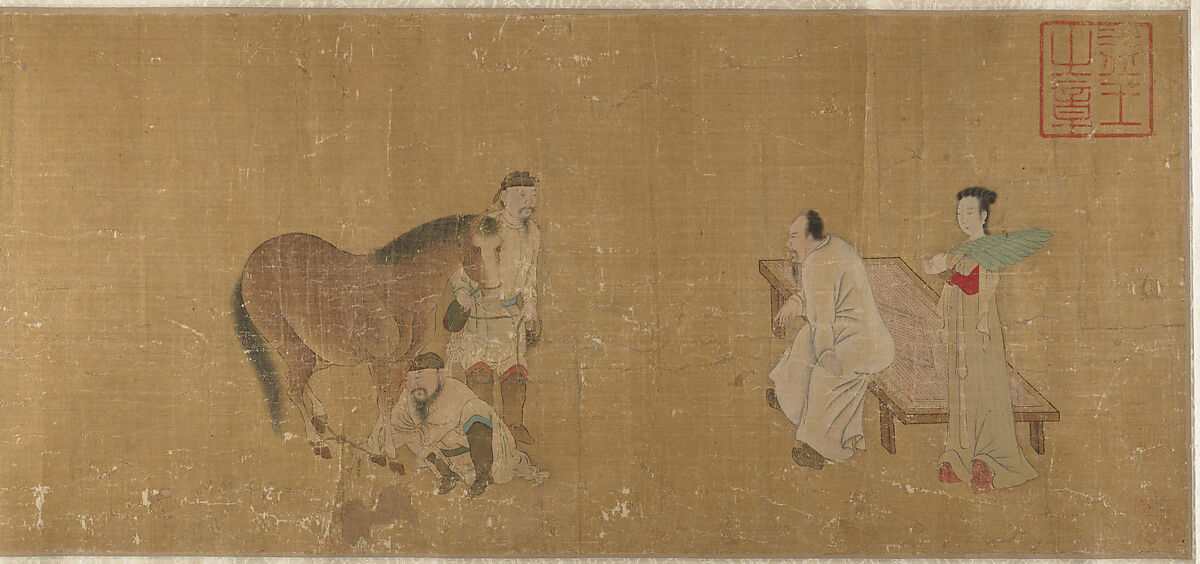 Judging a Horse, Unidentified artist, Handscroll; ink and color on silk, China 