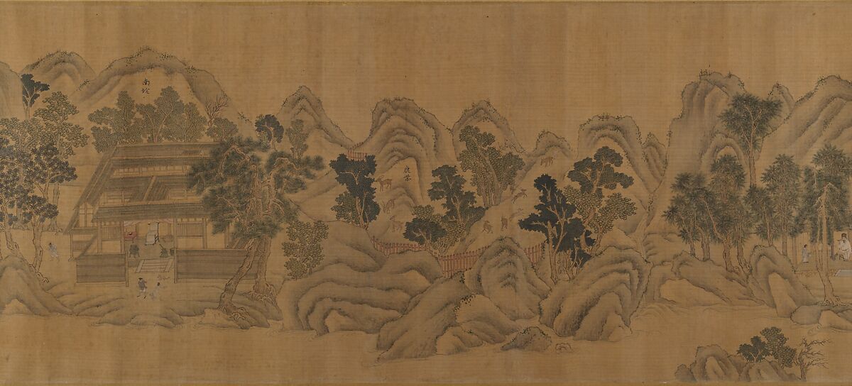 Wangchuan Villa, Unidentified artist  , 16th century, Handscroll; ink and color on silk, China
