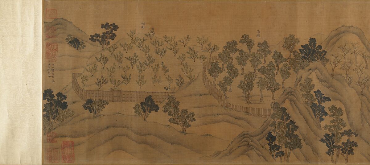 Wangchuan Villa, Unidentified artist  , 16th century, Handscroll; ink and color on silk, China