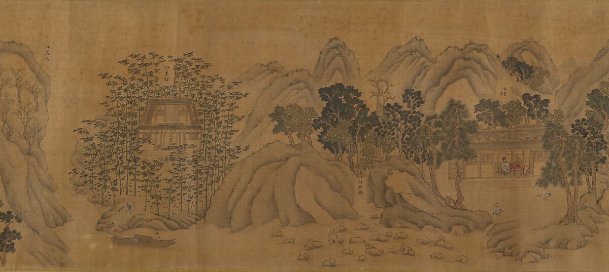 Wangchuan Villa, Unidentified artist  , 16th century, Handscroll; ink and color on silk, China