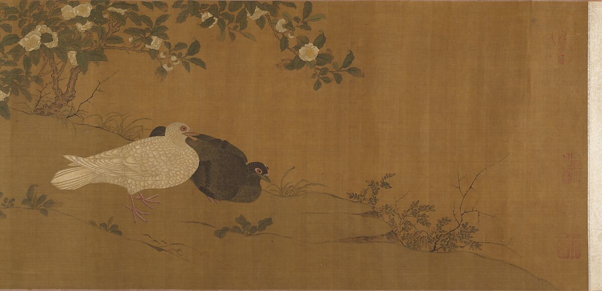 Quail, Unidentified artist, Handscroll; ink and color on silk, China