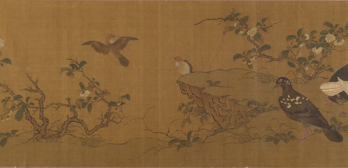 Quail, Unidentified artist, Handscroll; ink and color on silk, China