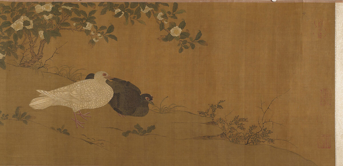 Quail, Unidentified artist, Handscroll; ink and color on silk, China 