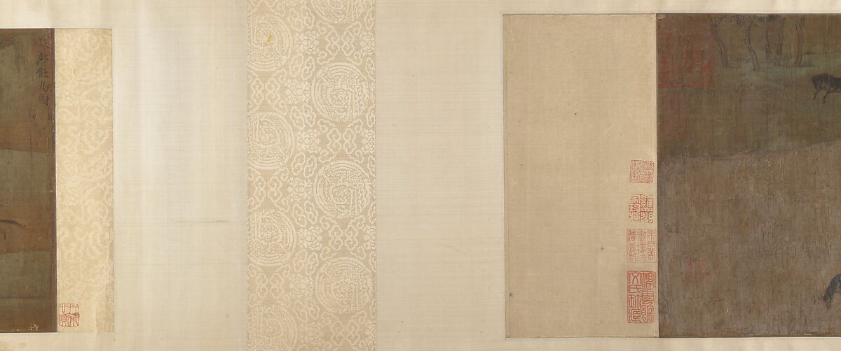 The Ten Horses, Unidentified artist, Handscroll; ink and color on silk, China