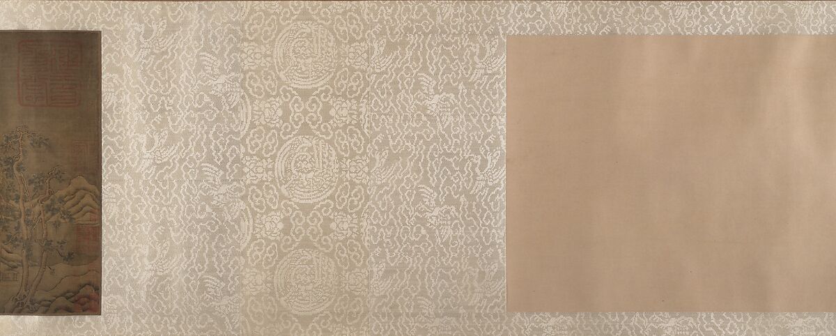 Mountains in the Snow, Unidentified artist, Handscroll; Ink and color on silk, China