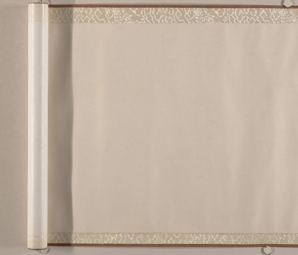 Mountains in the Snow, Unidentified artist, Handscroll; Ink and color on silk, China