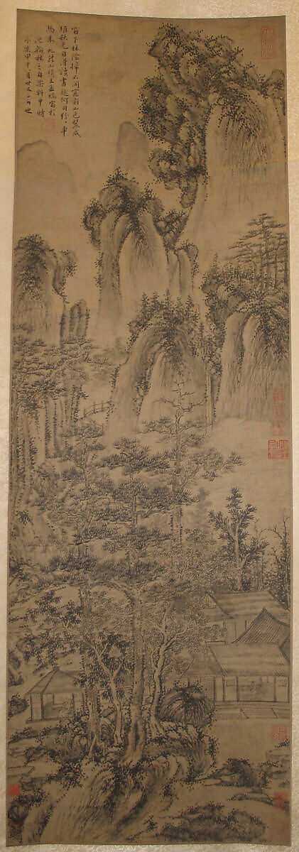Landscape, Unidentified artist, Hanging scroll; ink on paper, China 