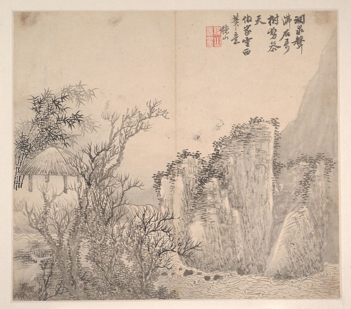 Landscapes in the Styles of Various Artists, Cao Jian (Chinese, active early 18th century), Album of twelve leaves; ink and color on paper, China