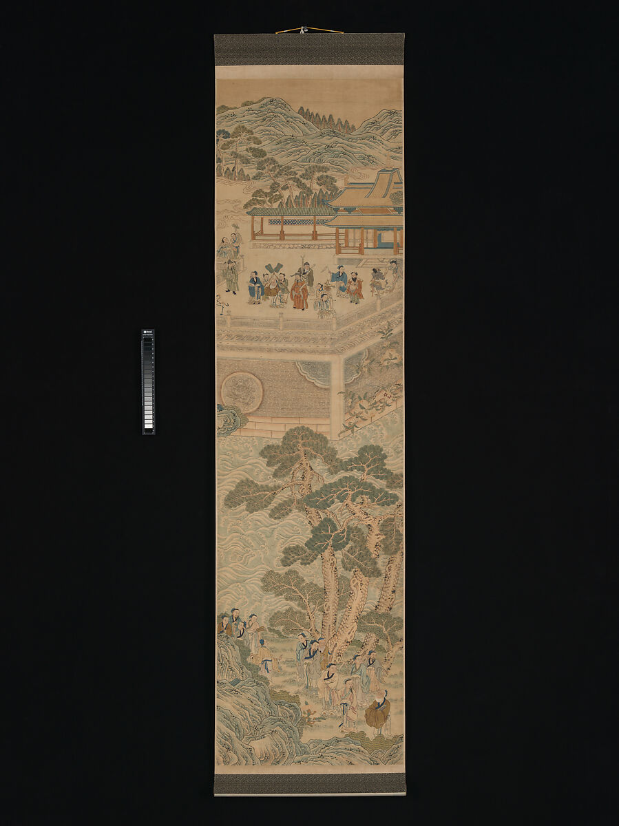 Mythical landscape with immortals, Unidentified artist Chinese, 18th century, Silk tapestry (kesi) with sections of hand-painted ink and color, China