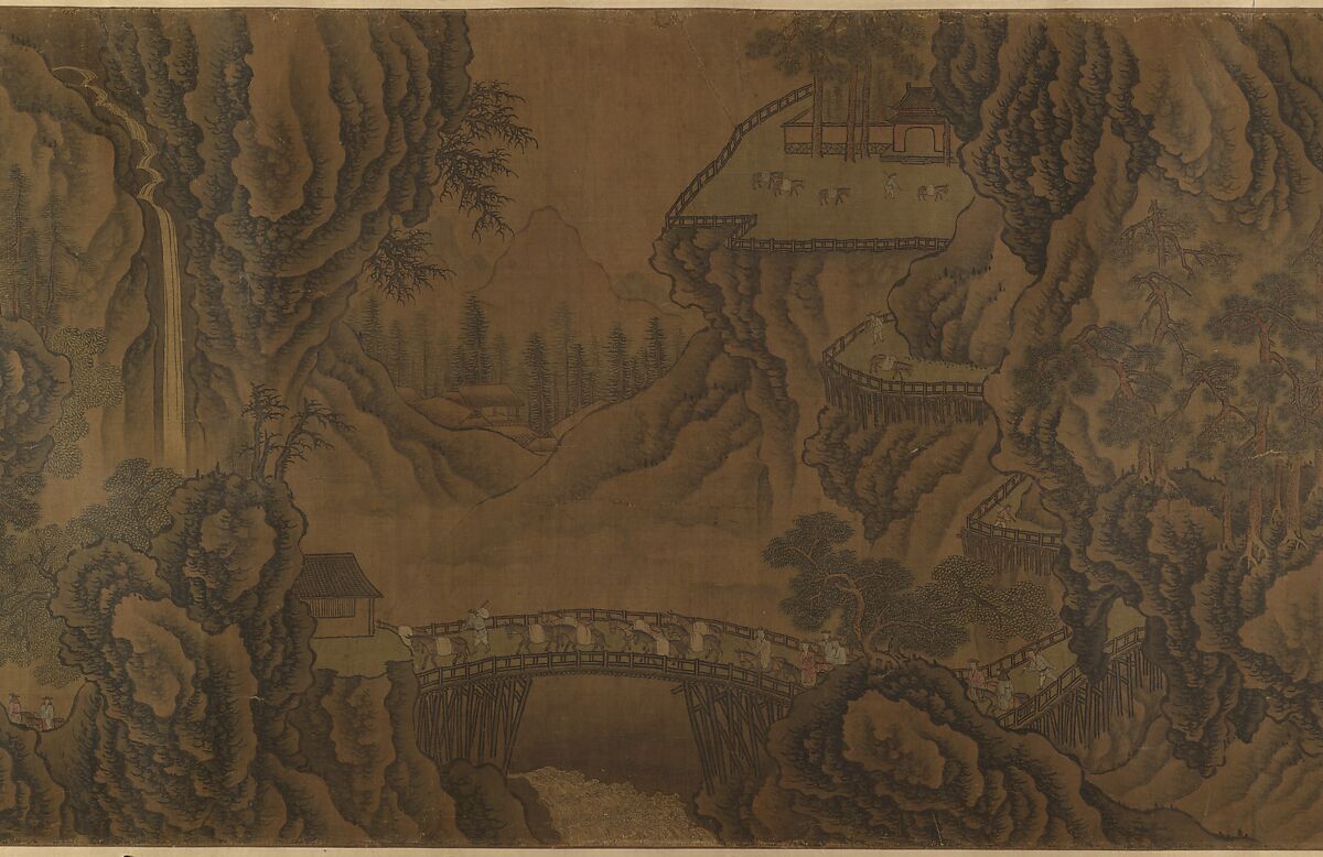 Mountain Scenery, Unidentified artist, Handscroll; ink on silk, China