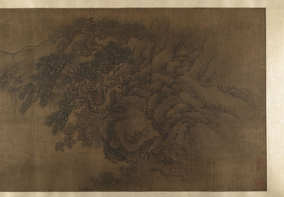 Landscape, Unidentified artist, Handscroll; ink and color on paper, China