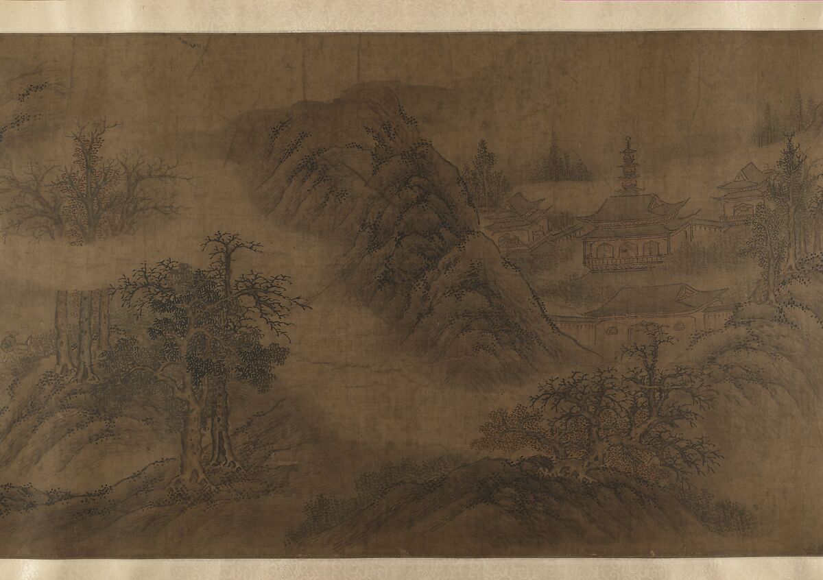 Landscape, Unidentified artist, Handscroll; ink and color on paper, China