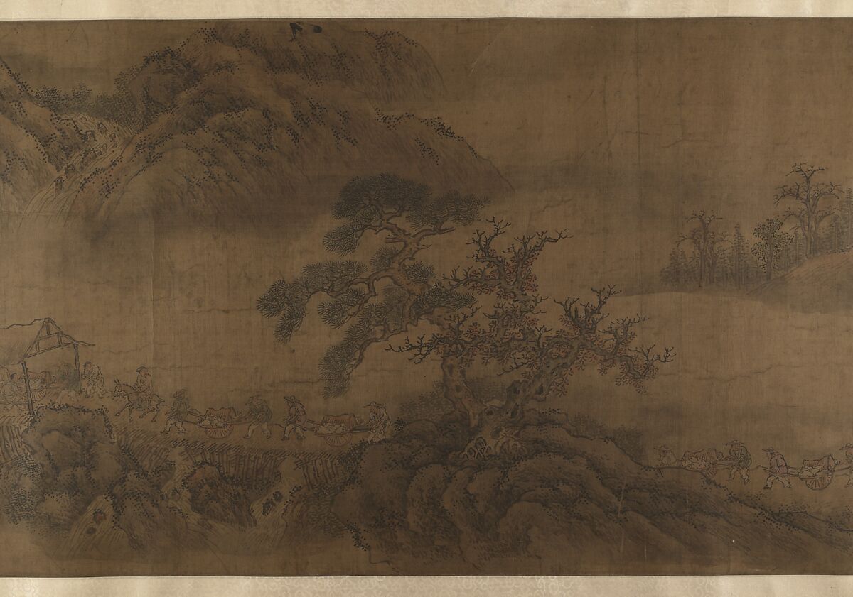 Landscape, Unidentified artist, Handscroll; ink and color on paper, China