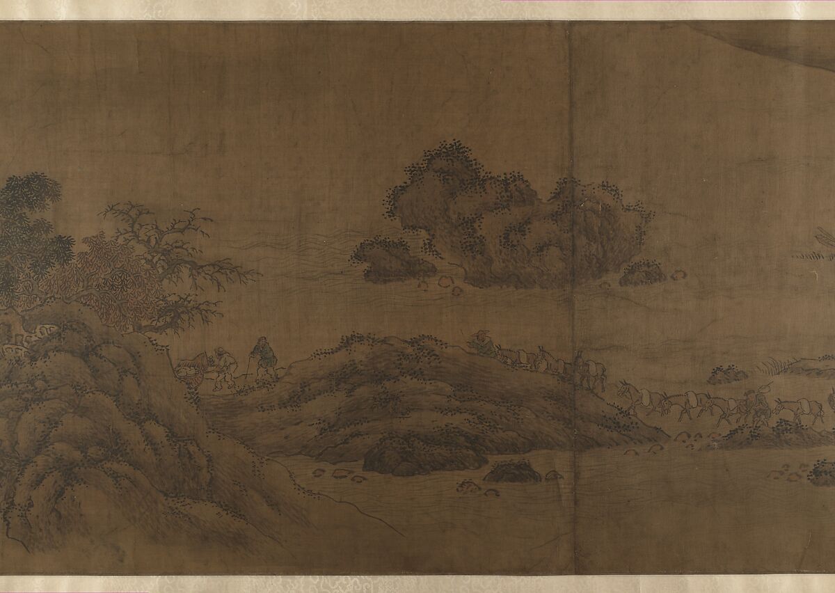 Landscape, Unidentified artist, Handscroll; ink and color on paper, China