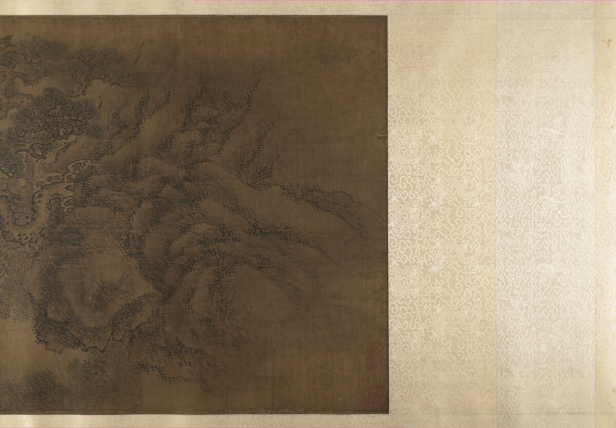 Landscape, Unidentified artist, Handscroll; ink and color on paper, China