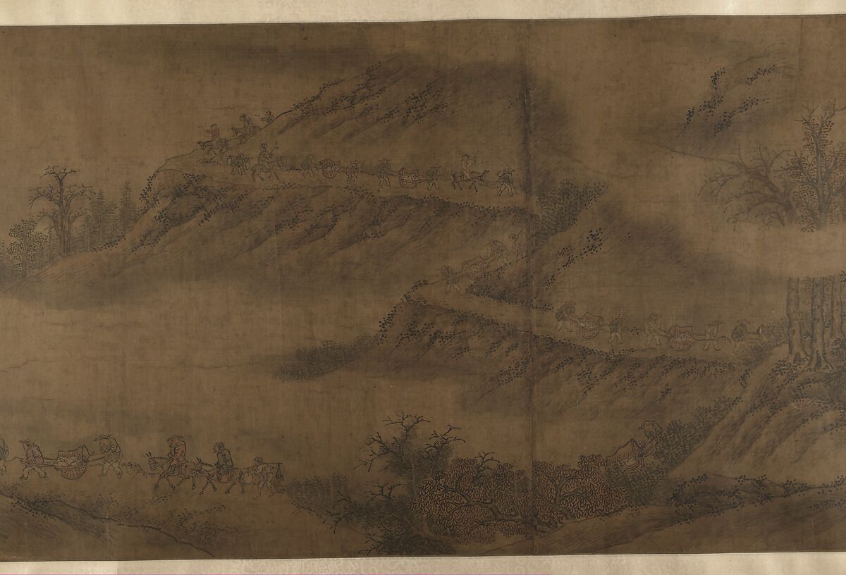 Landscape, Unidentified artist, Handscroll; ink and color on paper, China