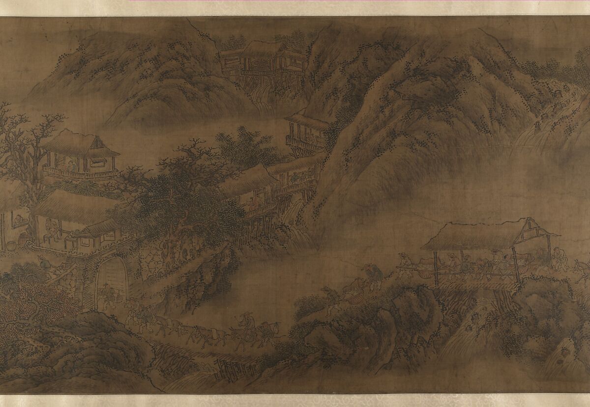 Landscape, Unidentified artist, Handscroll; ink and color on paper, China