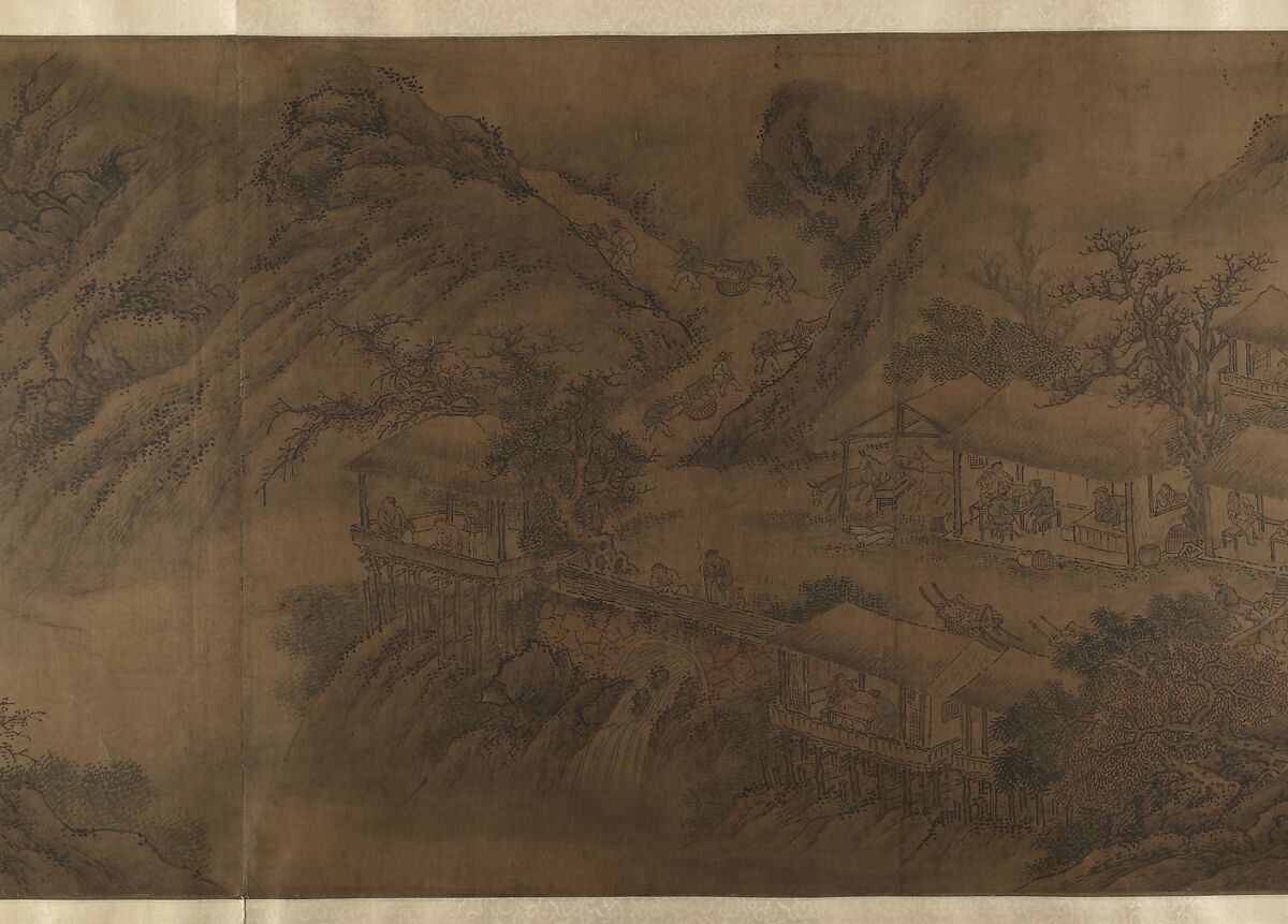 Landscape, Unidentified artist, Handscroll; ink and color on paper, China