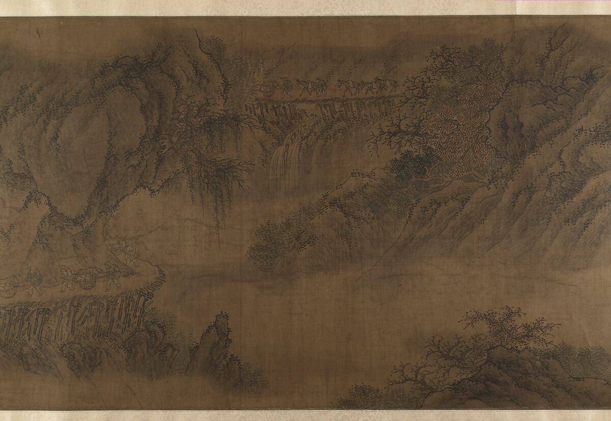 Landscape, Unidentified artist, Handscroll; ink and color on paper, China