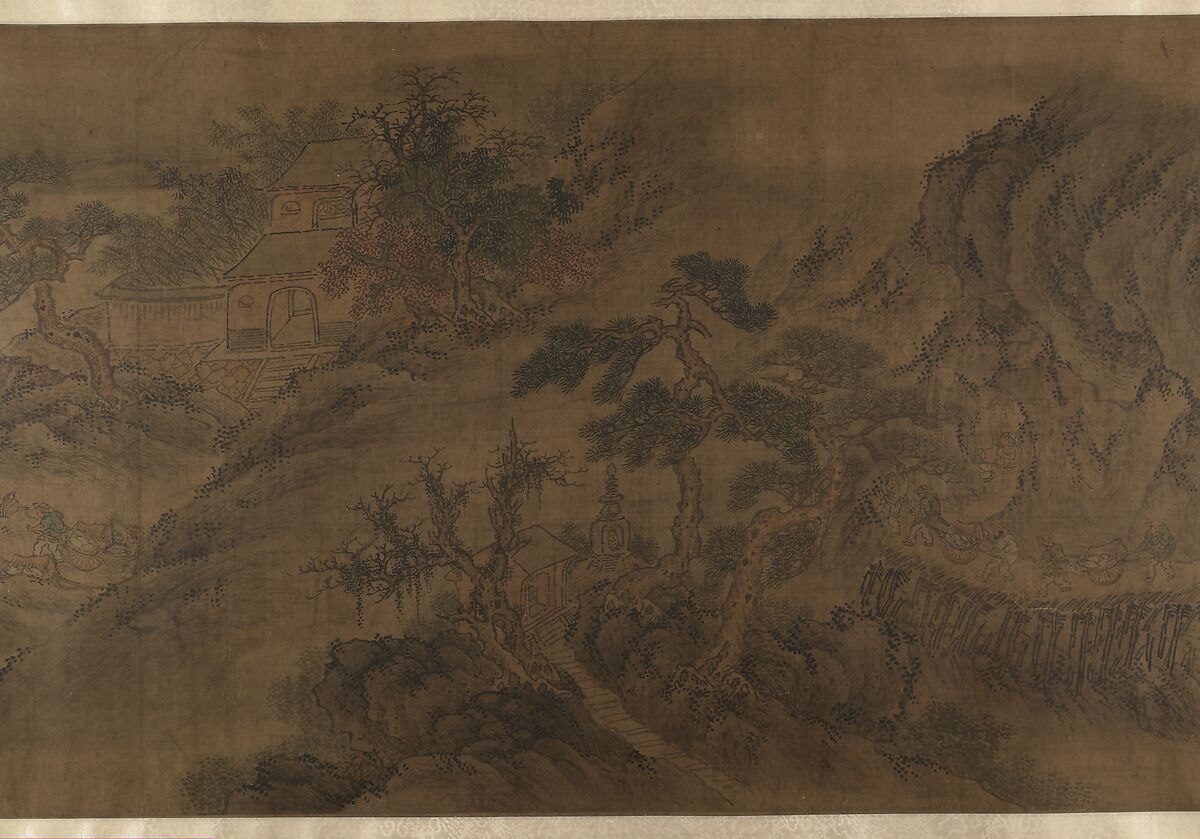 Landscape, Unidentified artist, Handscroll; ink and color on paper, China