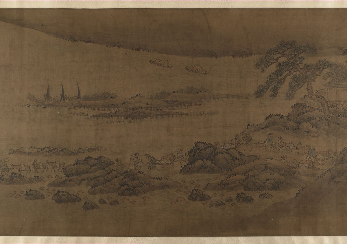 Landscape, Unidentified artist, Handscroll; ink and color on paper, China