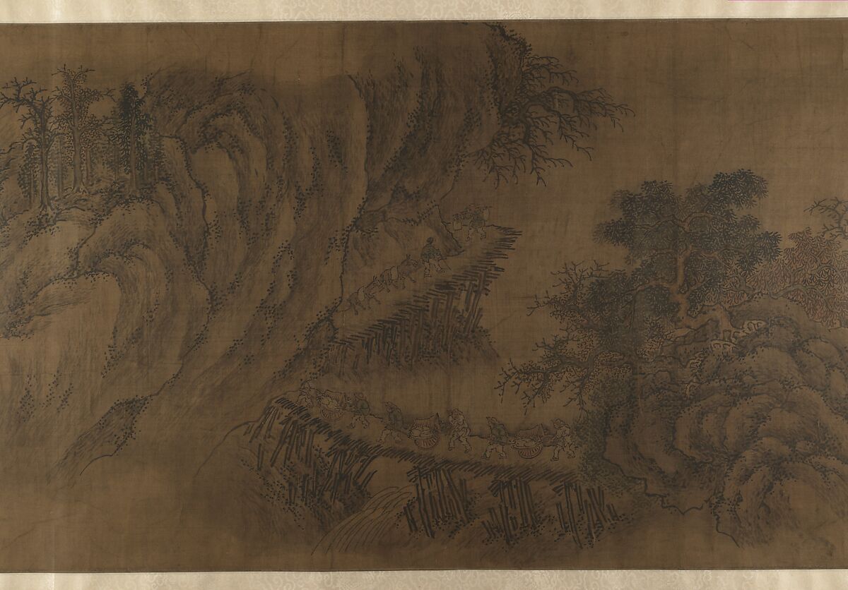 Landscape, Unidentified artist, Handscroll; ink and color on paper, China