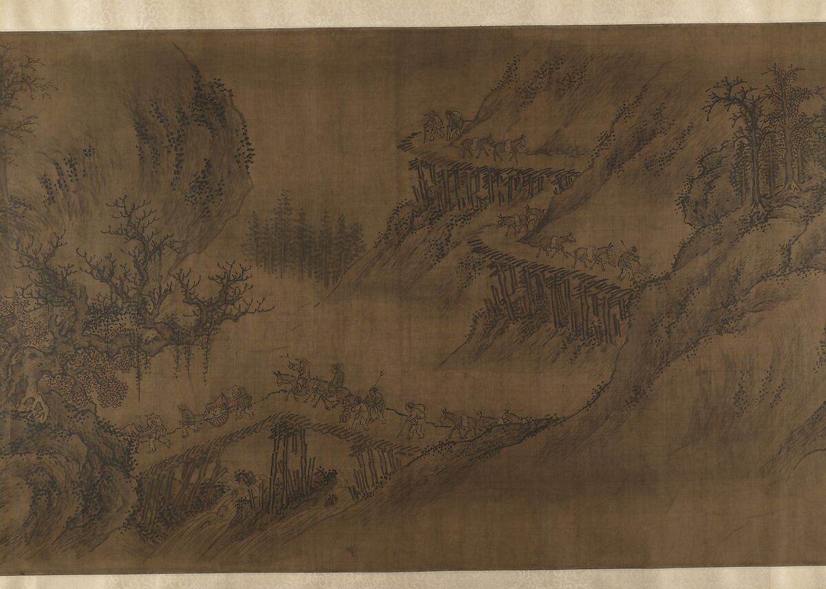 Landscape, Unidentified artist, Handscroll; ink and color on paper, China