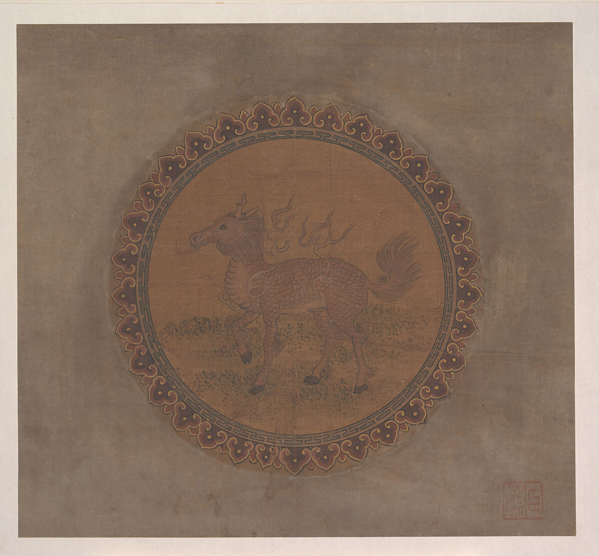 Twelve Designs for Circular Mirror, Formerly attributed to Yi Yuanji (Chinese, active 11th century), Set of twelve album leaves; ink and color on silk, China