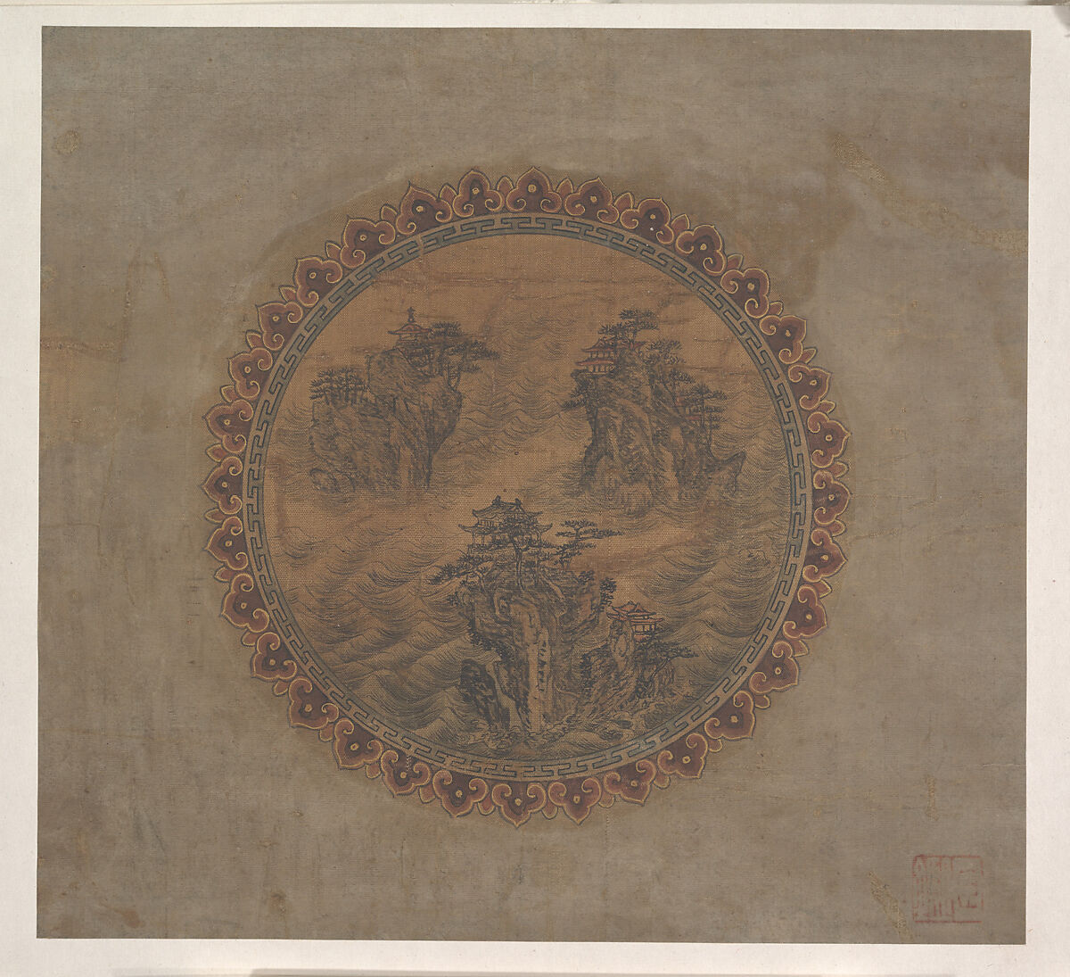 Twelve Designs for Circular Mirror, Formerly attributed to Yi Yuanji (Chinese, active 11th century), Set of twelve album leaves; ink and color on silk, China
