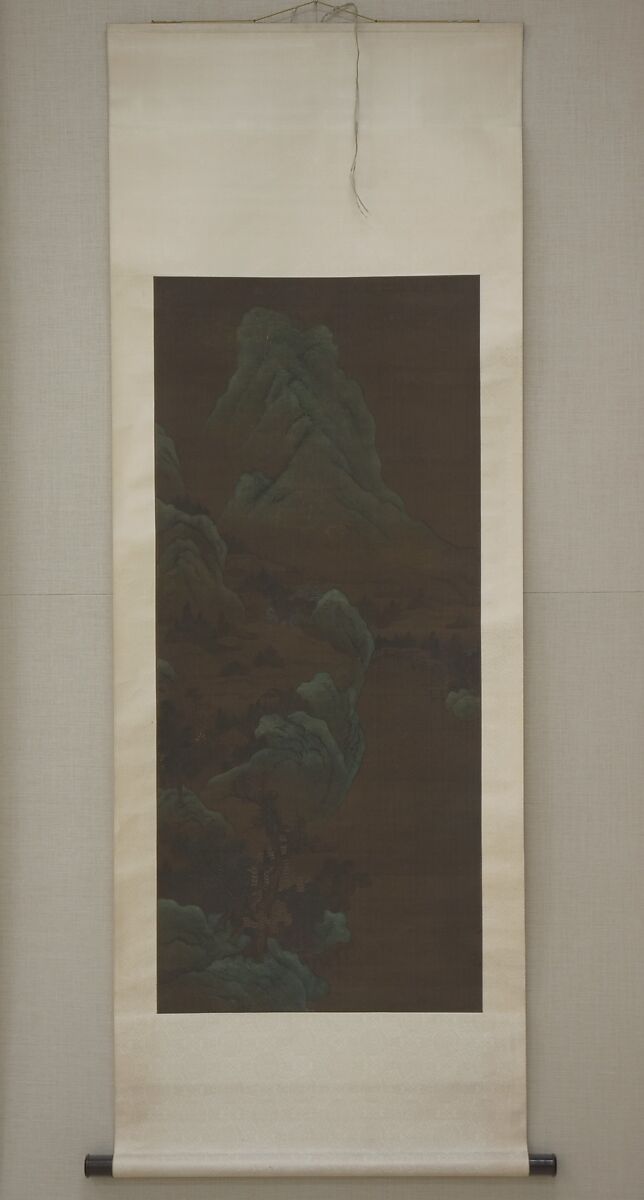 Mountain Scenery, Unidentified artist, Hanging scroll; ink and color on silk, China