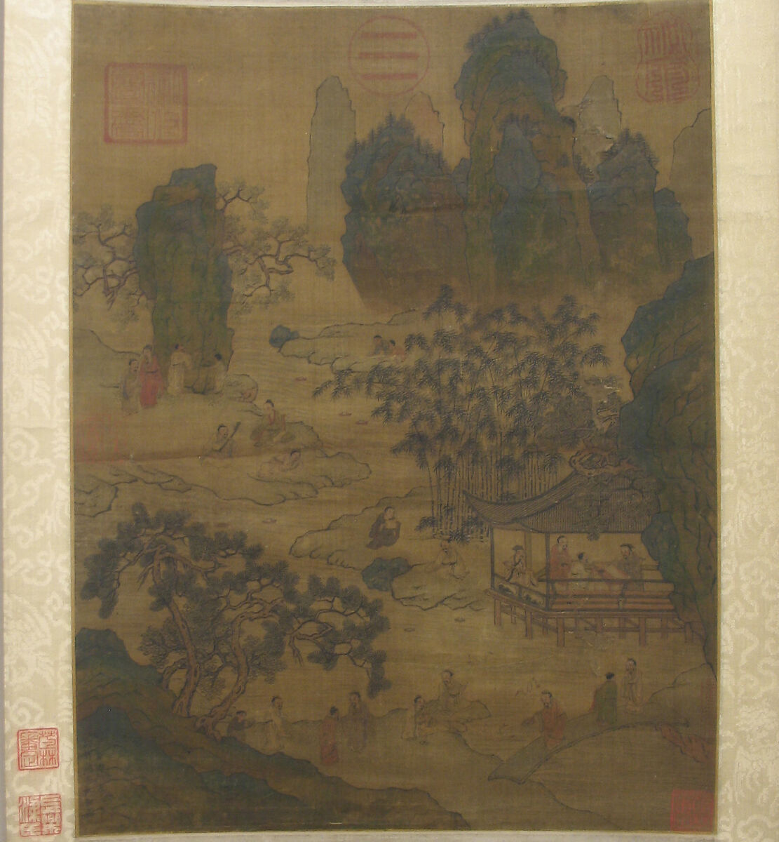 Orchid Pavilion or Lanting, Unidentified artist, Hanging scroll; ink and color on silk, China