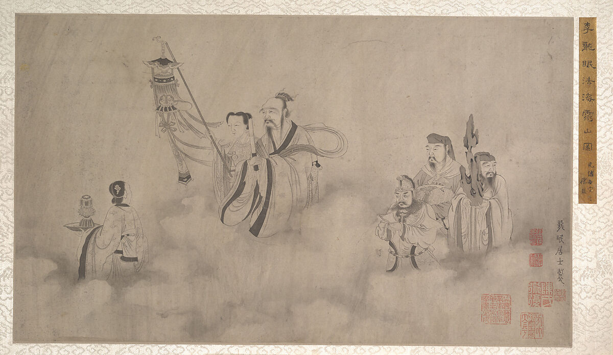 Procession of Arhats, Unidentified artist, Album of ten leaves; ink on silk, China 