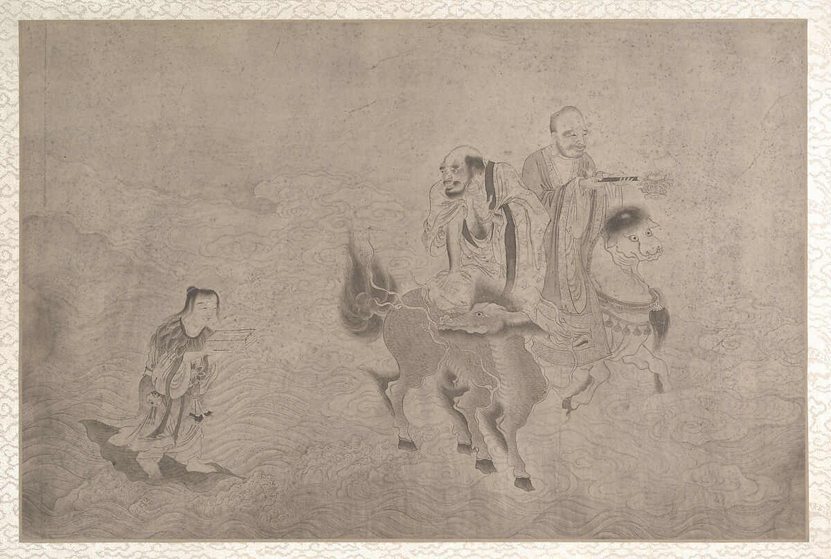 Procession of Arhats, Unidentified artist, Album of ten leaves; ink on silk, China