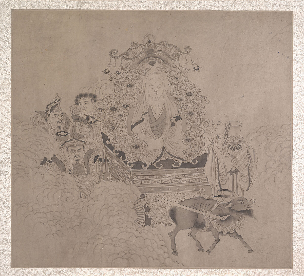 Procession of Arhats, Unidentified artist, Album of ten leaves; ink on silk, China