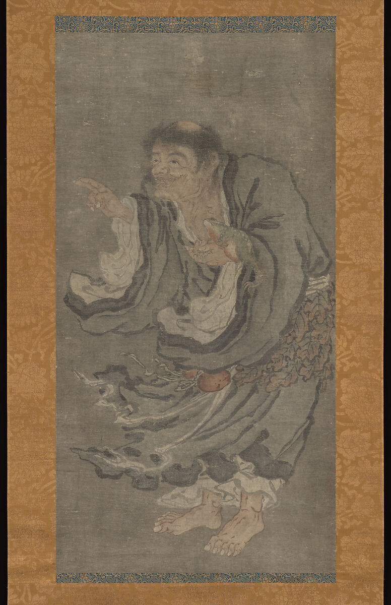 Mincho Gama Sennin, Unidentified artist, Hanging scroll; color on paper, China 