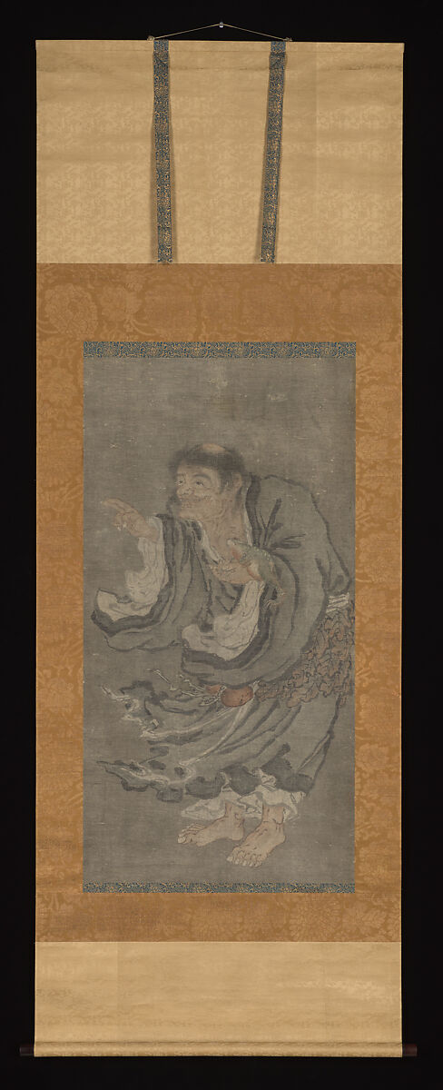 Mincho Gama Sennin, Unidentified artist, Hanging scroll; color on paper, China