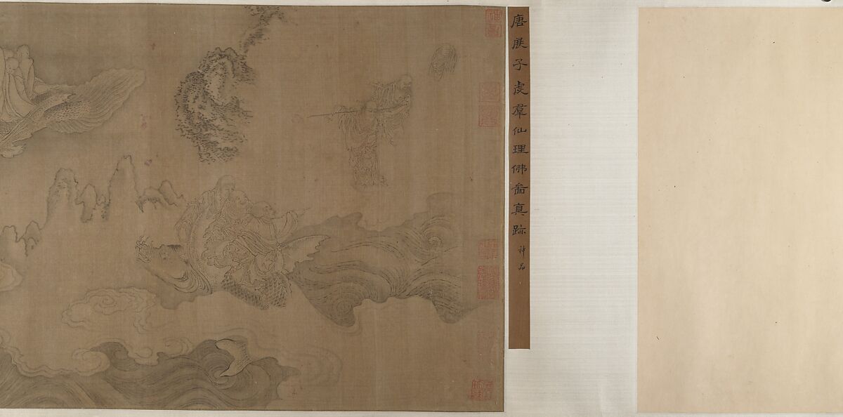Holy Men Travelling to the Buddhist Heaven, Unidentified artist, Handscroll; ink on silk, China