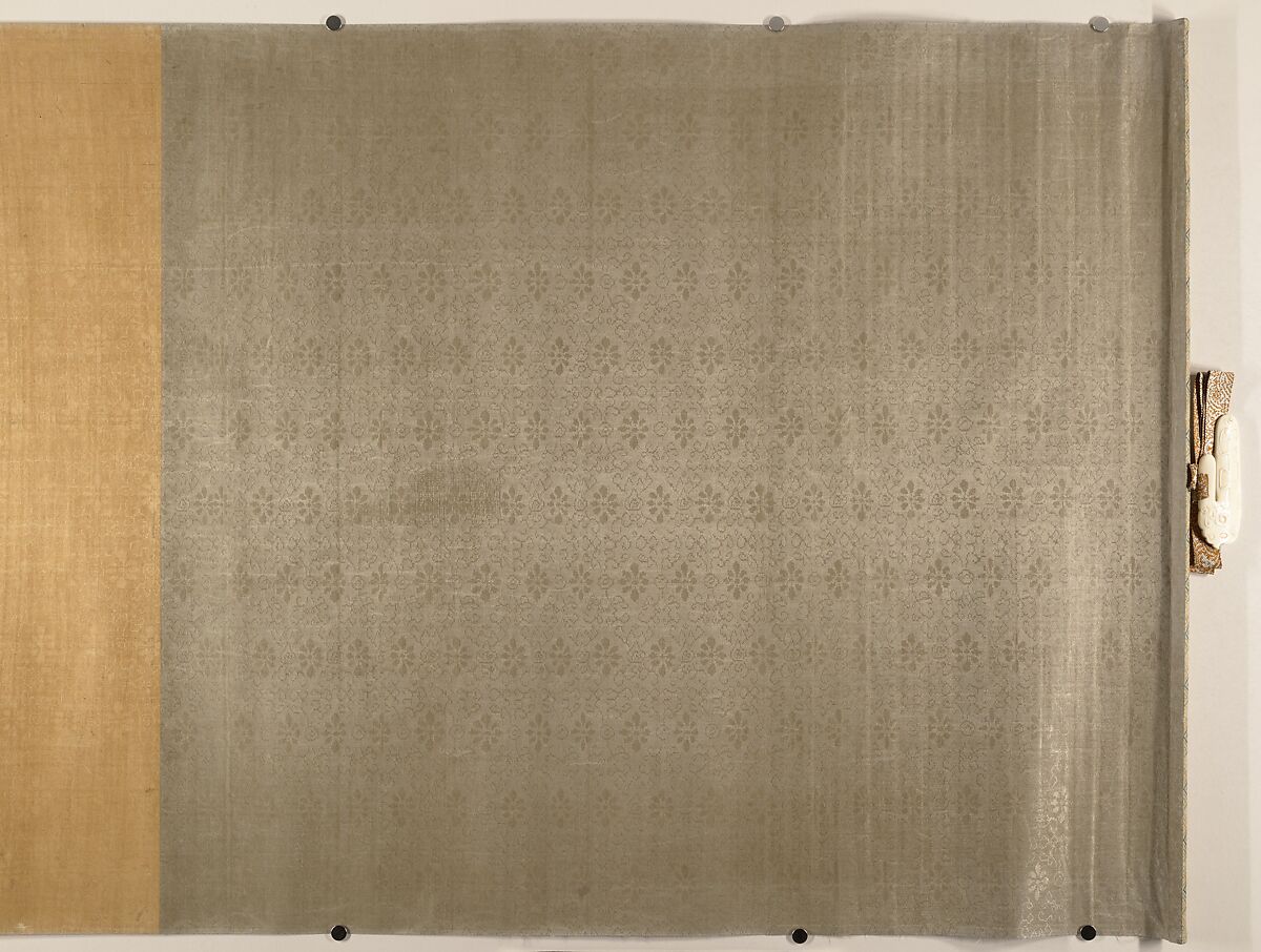 The Five Rulers at the New Year's Reception, Unidentified artist, Handscroll; ink and color on silk, China