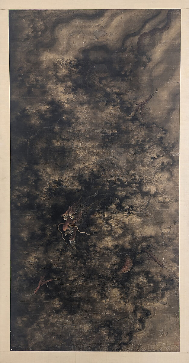 Dragon in the Clouds, Unidentified artist Japanese, 18th or early 19th century, Ink and color on silk, Japan 
