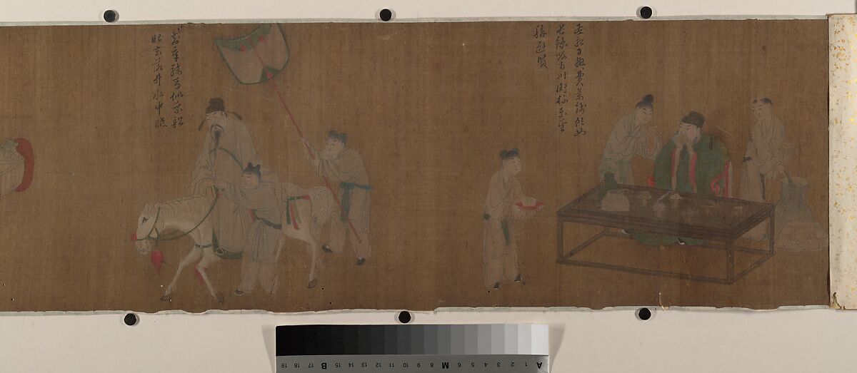 The Eight Drunkards, Unidentified artist, Handscroll; ink and color on silk, China