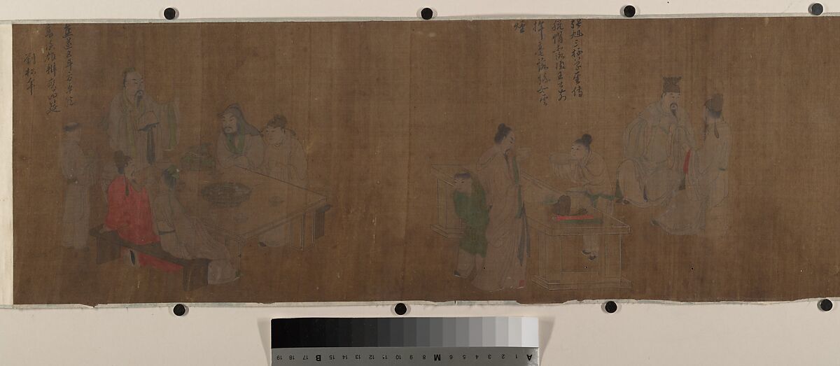 The Eight Drunkards, Unidentified artist, Handscroll; ink and color on silk, China