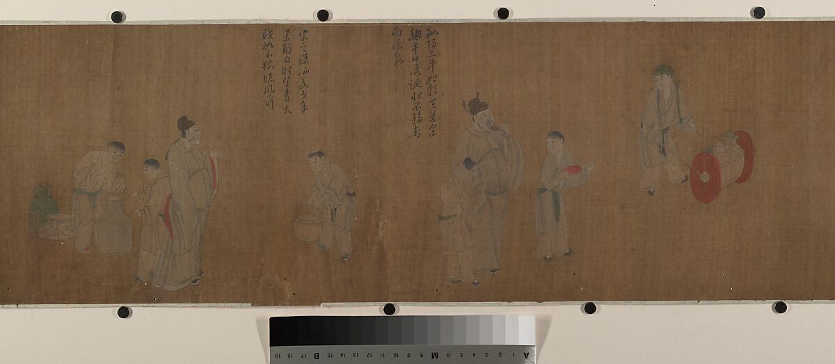 The Eight Drunkards, Unidentified artist, Handscroll; ink and color on silk, China