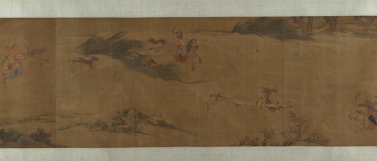 Tartar Huntsman, Unidentified artist, Handscroll; ink and color on silk, China