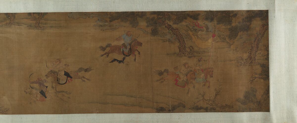 Tartar Huntsman, Unidentified artist, Handscroll; ink and color on silk, China