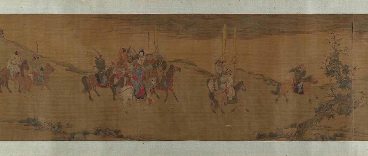 Tartar Huntsman, Unidentified artist, Handscroll; ink and color on silk, China