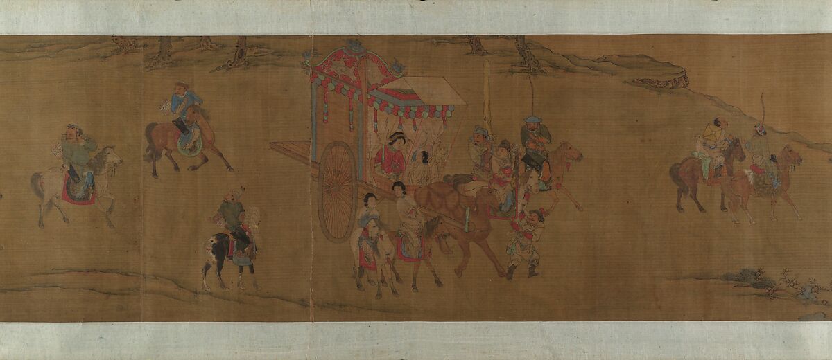 Tartar Huntsman, Unidentified artist, Handscroll; ink and color on silk, China