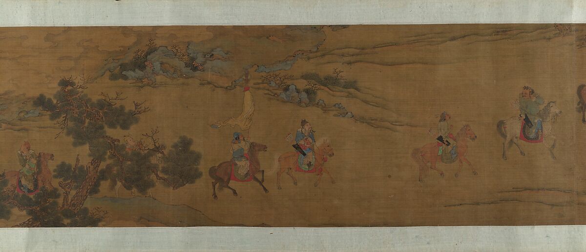 Tartar Huntsman, Unidentified artist, Handscroll; ink and color on silk, China
